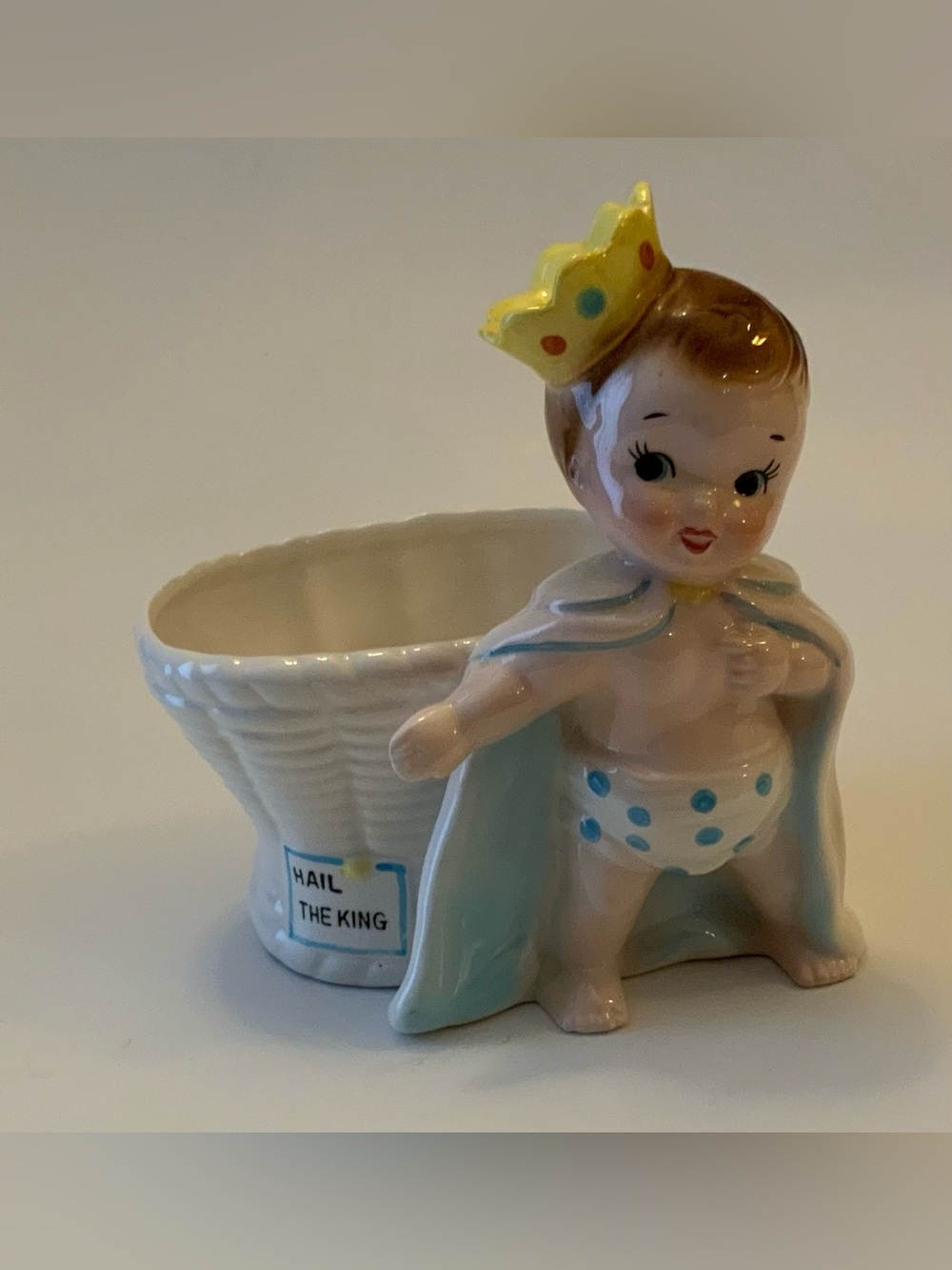Vintage Rubens Japan Ceramic Baby King Planter